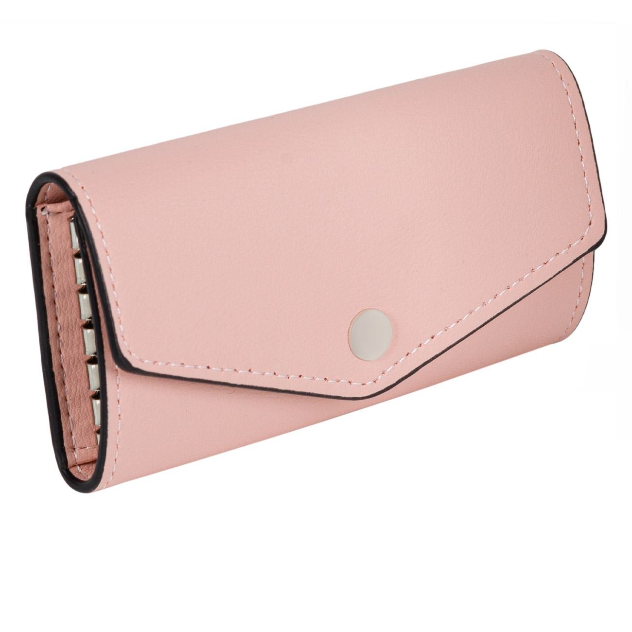 Portofel dama roz pentru chei, 11.5 x 3 cm